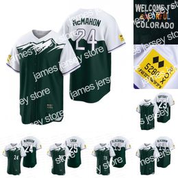 Nieuw #19 Charlie Blackmon 2022 City Connect Baseball Jersey Kris Bryant Yonathan Daza C.J. Cron Jose Iglesias Connor Joe Ryan McMahon Elias Diaz