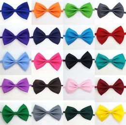 Nieuwe 19 kleuren Pet Tie Dog Tie Kraag Bloem Accessoires Decoratie Benodigdheden Pure Kleur Bowknot Stropdas IA626