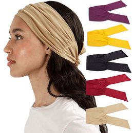 19 kleuren vrouwen sport hoofdband yoga hoofdbanden elastische brede bandanas headwrap trainen sportschool haarbanden haaraccessoires