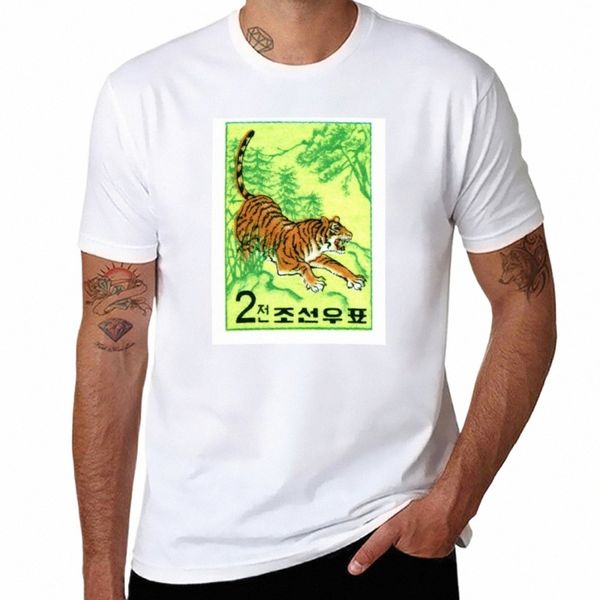 nouveau 1962 CORÉE Tigre de Sibérie Timbre-poste T-shirt uni t-shirt à séchage rapide t-shirts vierges sweat-shirts, hommes s7JC #