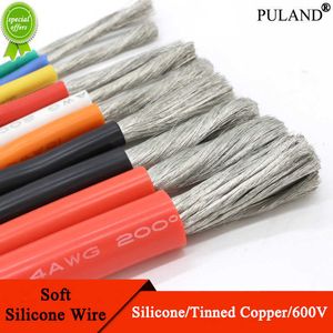 New 1M/5M Heat-resistant cable 30 28 26 24 22 20 18 16 15 14 13 12 10 AWG Ultra Soft Silicone Wire High Temperature Flexible Copper