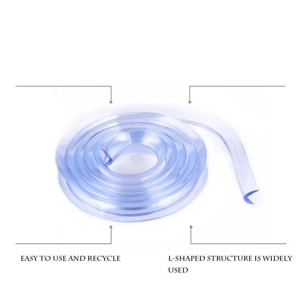 Nuevo 1m suave transparente de pvc Mueble de muebles de muebles protector protector de cuidado de seguridad para bebés Gabinetes de parachoques con cinta a doble cara