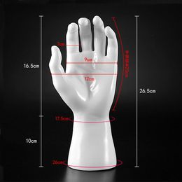 Nuevo brazo maniquí de maniquí de 1 potencia para visualización de relojes Anillos de guantes Joyas de joyas de joyas engrosar la mano de plástico