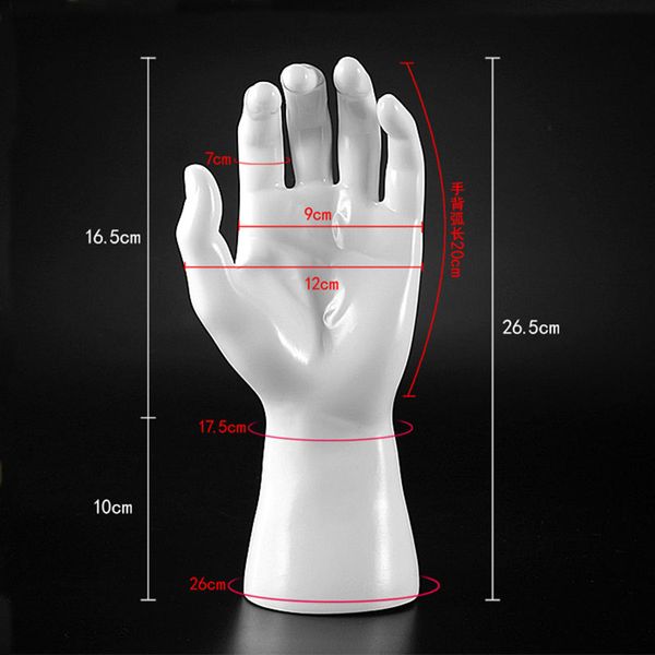 Nuevo brazo maniquí de maniquí de 1 potencia para visualización de relojes Anillos de guantes Joyas de joyas de joyas engrosar la mano de plástico