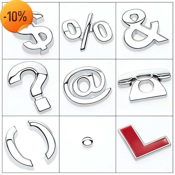 Nouveau 1Pc 3D métal autocollant bricolage voiture décalcomanies minuscule lettre numéro autocollants étanche extérieur Alphabet personnaliser pour moto