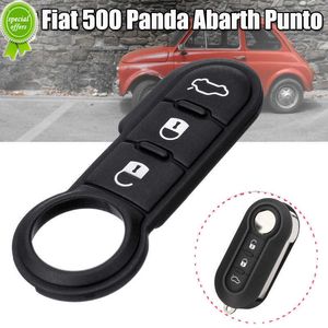Nouveau 1Pc voiture Fob clé télécommande 3 bouton caoutchouc Pad serrure déverrouiller coffre caoutchouc noir bouton Pad pour Fiat 500 Panda Abarth Punto