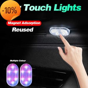 Nouveau 1pc voiture LED tactile lumières sans fil intérieur lumière Auto toit plafond lampes de lecture pour porte pied coffre stockage lumière