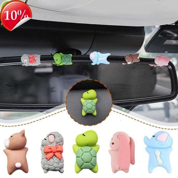 Nouveau 1pc voiture Mini dessin animé Animal ornement Console centrale ours/tortue/éléphant/lapin/mouton ornement voiture rétroviseur vélo décor