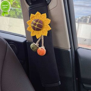 Nouveau 1pc voiture style glands tournesol voiture ceinture de sécurité couverture bandoulière harnais coussin en peluche Auto ceinture de sécurité épaulette protecteur