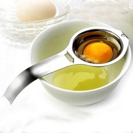 Nouveau 1 pc séparateur d'oeufs en acier inoxydable jaune d'oeuf blanc séparateur filtre longue poignée séparateur d'oeufs cuisson cuisson oeuf outil cuisine Gadget