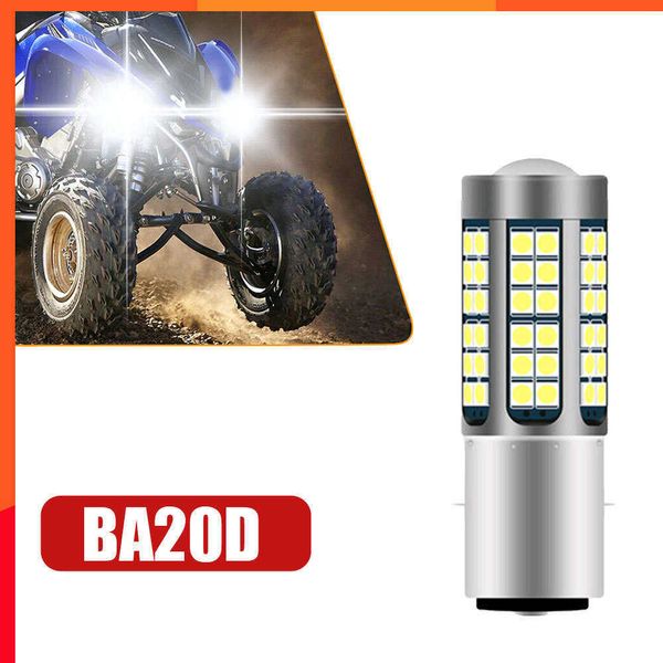 Nouveau 1PC H4 Led moto phare LED BA20D P15D lampe 12V 6000K puces LED moto lampe antibrouillard cyclomoteur Scooter ATV lampe