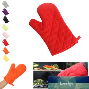 NUEVO 1 UNID Guantes de horno de microondas de aislamiento caliente grueso de alta temperatura Suministros de cocina Algodón Guantes de horno sólidos profesionales Precio de fábrica diseño experto Calidad