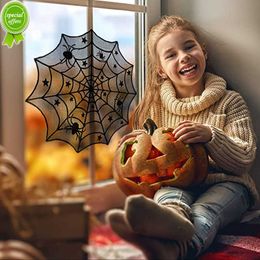 Nouveau 1pc cheminée ronde manteau écharpe rideau événement Halloween dentelle toile d'araignée nappe Halloween fête fenêtre décoration fournitures