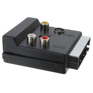 NIEUW 1 PC SCART RGB MANNEN TO VROUWEN -VIDEO 3 RCA AUDIO AV TV TV CONNECTOR ADAPTER CONVERTER nuttig