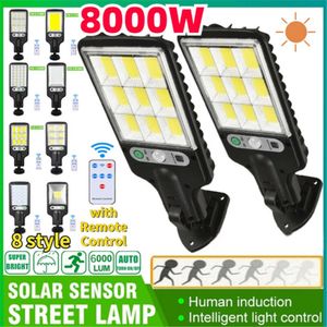 Nouveau 1pc lampadaires solaires extérieur lampe à LED sans fil étanche solaire projecteur sécurité capteur de mouvement lumière avec télécommande