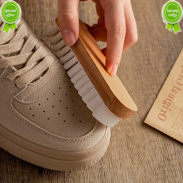 Nouveau 1PC daim chaussure brosse bois blanc caoutchouc nettoyage épurateur tache gomme pour daim Nubuck matériel bottes sacs nettoyant outil