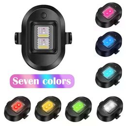 Nouveau 1pc universel LED Anti-collision voyant d'avertissement 7 couleurs clignotant moto vélos Drone avec stroboscope voiture feux d'avertissement