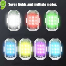 Nieuwe 1pc draadloze LED -drone stroboscooplampje voor motorcar Bike Remote Regel Anticollision WAARSCHUWING Licht Signaallicht USB -oplaad