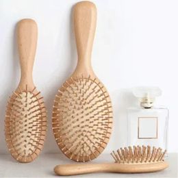 NIEUW 1PC Wood Comb Professional Healthy Paddle Cushion Haarverlies Massage Borstel Hairbush Comb Halp Haarverzorging Gezonde bamboe kam