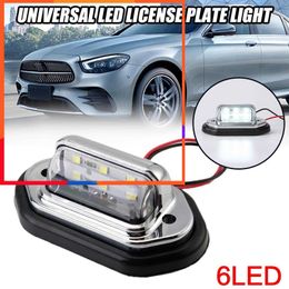 Nieuwe 1PCS 12V 24V Waterdichte 6 LED Auto Kentekenverlichting Signaal Achterlicht Lamp Boot Truck trailer SUV VAN Caravan