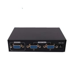 NOUVEAU 1PCS 2 PORTS Switcher Splitter 2 façons de convertisseur d'adaptateur vidéo VGA pour les accessoires de moniteur PC