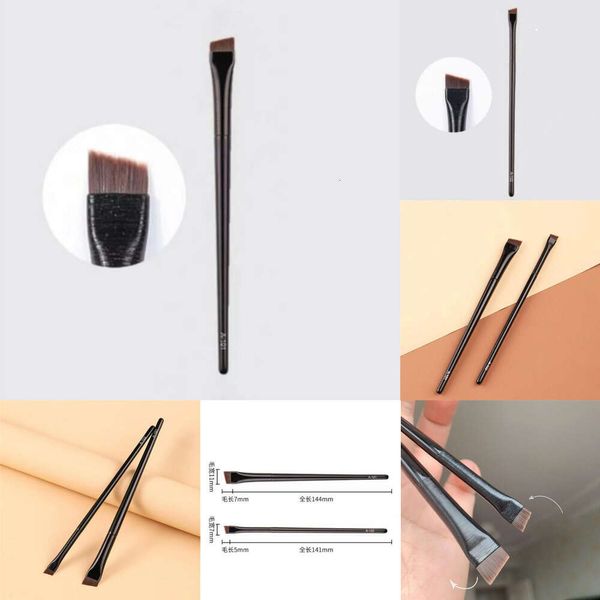 Nuevos pinceles de maquillaje de cuchilla 1pcs en ángulo ceja delgada delgada delgada plana de la alineador de ojos fino delineador de cepillo de belleza profesional de maquillaje de belleza