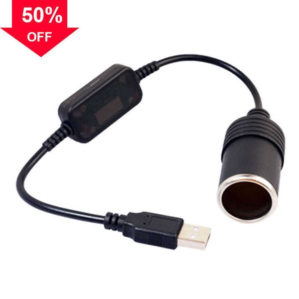 Nouveau 1 pièces adaptateur de convertisseur de voiture contrôleur filaire Port USB à 12V prise allume-cigare femelle cordon d'alimentation pour Xiaomi Power Bank DVR