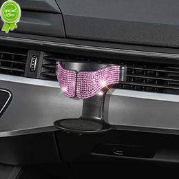 Nuevo 1 Uds portavasos para coche salida de ventilación portavasos soporte para bebidas soporte de inserción contenedor gancho estante diamante rosa accesorios para coche