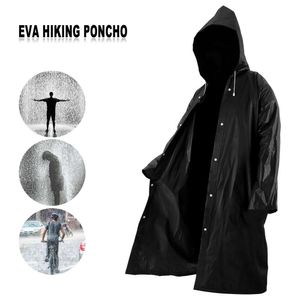 New 1Pcs EVA Unisex Raincoat High Quality Thickened Waterproof Rain Coat Women Men Black Camping Waterproof Rainwear Suit 145x70cm