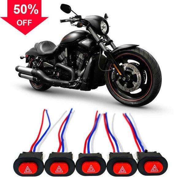 Nouveau 1 pièces nouvelle moto Scooter Double saut interrupteur voiture accessoires véhicule électrique modifié Flash avertissement lampe de secours