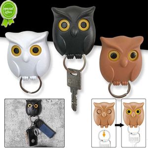 New 1PCS Owl Shape Wall Hook Key Holder Wall Sticker Keep Keychains Key Hanger Hooks Wall Hanging Hook For Kitchen Home Adhesive