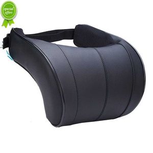 Nouveau 1 pièces oreiller en cuir Auto voiture cou oreiller en mousse à mémoire de voiture oreiller cou repos siège appui-tête coussin coussin de haute qualité