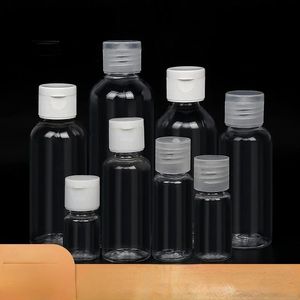 Nouvelle bouteille de voyage portable 1PCS 100 ml bouteilles en plastique en plastique pour voyager sous-bouteille shampooing de lotion cosmétique contenant pour le voyage clair