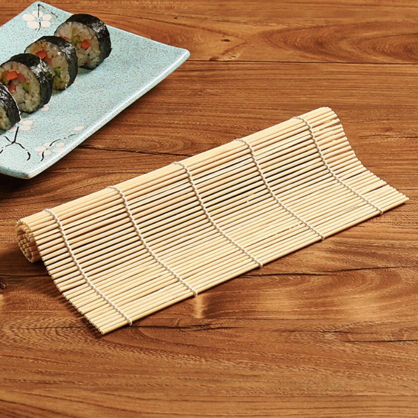 New 1pcs Sushi Tool Bamboo Rolling Mat DIY Onigiri Rice Roller Chicken Roll Hand Maker Kitchen Japanese Sushi Maker Tools