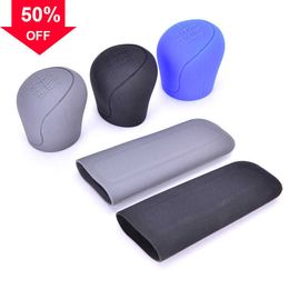 Nouveau 1 pièces universel voiture engrenage main pommeau couverture Silicone frein à main antidérapant protecteurs frein à main couvre accessoires de voiture