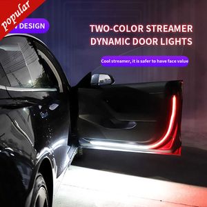 Nouveau 1x Ouverture de porte de voiture Avertissement LED Lumières Bienvenue Décor Lampe Bandes Décoratif Lumière Ambiante Flexible Étanche 1.2M Blanc Rouge 12V