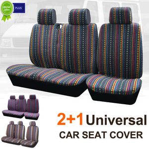 Nieuwe 2+1 Universal Striped Color Car Seat Covers voor Iveco dagelijks voor Ford Transit voor Sprinter 02 voor een Opel Vivaro 2006