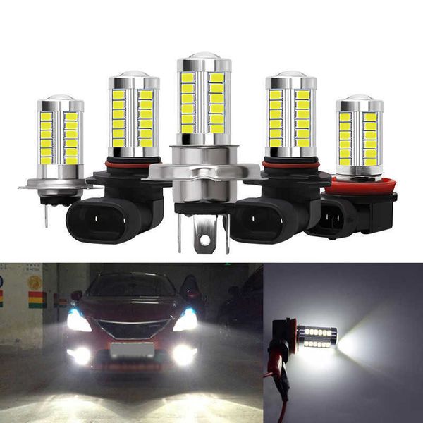 Nouveau 2/10 pièces haute luminosité voiture LED antibrouillard moto phare H4H7H8 9005/9006 lampe à LED Auto conduite en cours d'exécution ampoules blanc 12V Diode