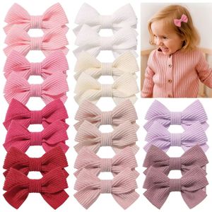 Nieuwe 2.3Inch Corduroy Haarelastiekjes Haar Clips Baby Meisje Effen Haar Boog Haarspeld Pasgeboren Veilig Haarspeldjes Kinderen Haar accessoires