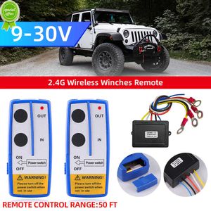 Nieuwe 2.4G 12V 24V 164ft Dual Handset Digitale draadloze lier Remote Recover Recovery Kit met handmatige zender voor auto -jeeps SUV