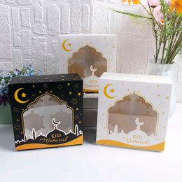 Boîtes de support de friandises pour pâtisserie, décorations du Ramadan, cupcakes, boulangerie, muffins, pâtisserie, fournitures de pâtisserie pour fête en mousseline, Eid Mubarak, 2/4 pièces, nouveauté