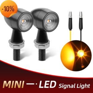 Novo 2/4x 8mm motocicleta mini led pisca-pisca luz bala moto piscando luz clignotant moto led 12v apto para kawasaki suzuki yamaha