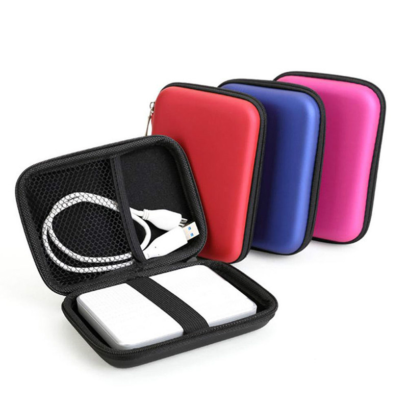 2,5-inch HDD-tas Externe USB-harde schijf Disk Carry Mini USB-kabel Case Cover Pouch Oortelefoontassen voor pc-laptoptassen