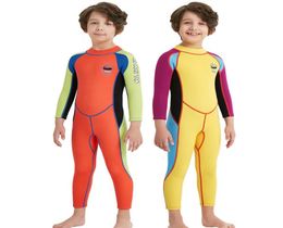 Nieuwe 2,5 mm Neopreen Kids wetsuit duik nat pak kind zwemkleding uit één stuk uit één stuk lage mouw sunsn warme kinderen wetsuits boys8654547