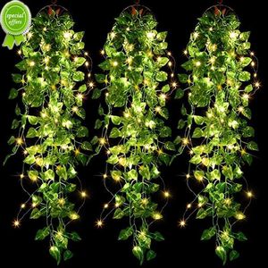 Nieuw 2.9ft gloeiend in donkere led kunstmatige hangende planten