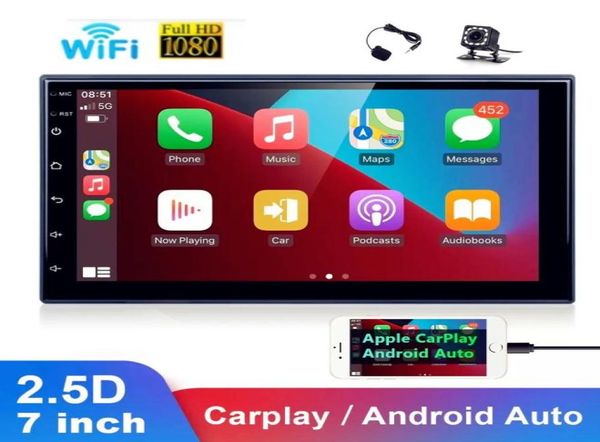 Nuevo 2 Din Automático Radio MP5 Reproductor Multimedia Auto Radio Car Play Android Pantalla Táctil Receptor Estéreo Doble Estéreo GPS Navigat8686094