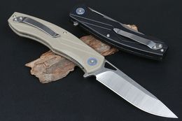 Nieuwe 2 Handgrepen Kleur Flipper Vouwmes D2 Stone Wash + Satin Blade G10 Handvat Kogellager EDC Pocket Messen