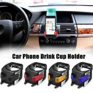 Nuevo 2 en 1 Air Vent Phone Mount Cup Holder Organizador para coche Universal Drink Bottle Bracket Stand