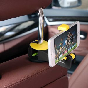 Nieuwe 2 in 1 Auto Hoofdsteun Haak met Telefoon Houder Rugleuning Hanger voor Tas Handtas Portemonnee Kruidenier Doek Foldble Clips Organizer