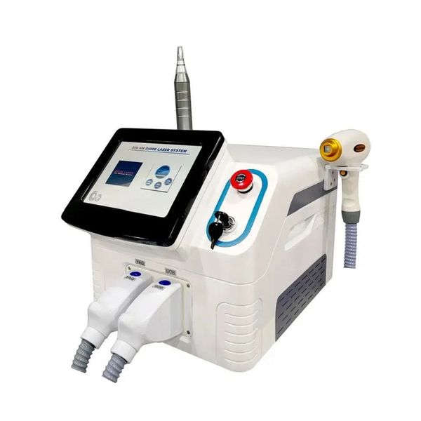 Machine d'épilation professionnelle au Laser à Diode 808nm 2 en 1, avec Laser picoseconde, pour enlever les pigments de tatouage, pour tout le corps, pour Salon